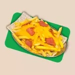 Batata Frita com Cheddar e Bacon