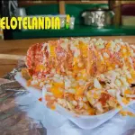 Elote entero chorreado
