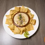 Queso fundido con champiñones