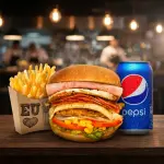 Combo X-Tudo + Fritas + Pepsi 350ml