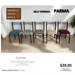 SILLA TAPIZADA PARMA