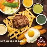 Bife ancho a lo Pobre