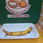 Tapioca carne seca com banana