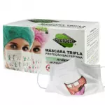 Máscara Tripla Infantil Branca(7297)