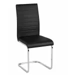 Silla Luo Eco-cuero Negro cromo