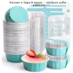 Envase aluminio +sello+cubierto 8oz