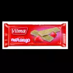 Bolacha Wafer Vilma Morango