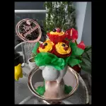 Arreglo de cupcakes en maceta