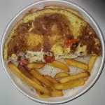 Omelete de Tomate com Queijo