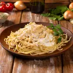 Macarrão caipira cremoso