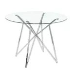 Mesa Irlanda base cromada 100cm