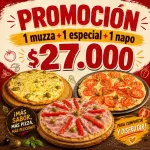 PROMO 1 muzza, 1 napo, 1 especial