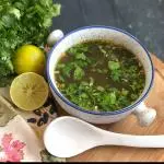 Veg lemon coriander soup