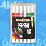 MARCADOR ACRILICO X12 GRAFITOS