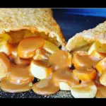 Pastel banana com doce de leite
