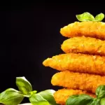 Frango empanado com requeijão