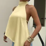 Blusa satén cuello
