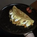 Crepioca de frango com cream cheese