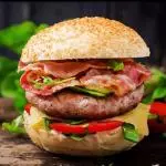 Burguer alho crocante, queijo