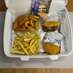 Caja de hamburguesa para 2