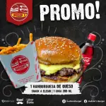 Hamburguesa de Queso + Snack + Coca