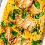 Bagre en salsa de camarones