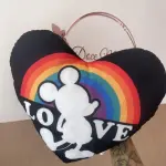 Almofada de coração Love -  preta