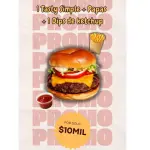 1 tasty simple + papas + dip ketchup