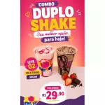 Combo duplo (2) shake de  300ml