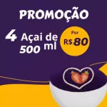 Quatro açaís de 500ml