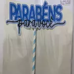 TOPO DE BOLO "PARABÉNS PARA VOCÊ"