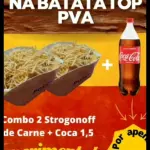 2 estrogonof de carne+coca