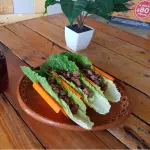 Tacos de lechuga con Arrachera