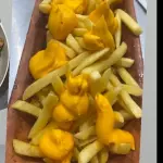 porção fritas C/cheddar