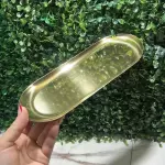 Bandeja Oval Gold Em Metal Dourado