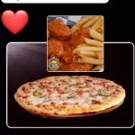 Promo. Boneles papas y pizza grande