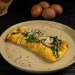 Omelette Champiñones y Espinaca