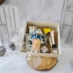 Año viejo navidad caja cuadrada