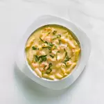 Penne ao molho branco e camarão