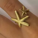 Anillo doble estrella de mar