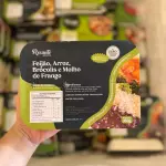 Arroz, Feijão, brócolis e frango