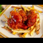 ALITAS BBQ (x4) + PAPAS