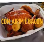 Frango recheado aipim e bacon
