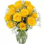 Buquê de Rosas Amarelas(No Vidro)