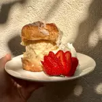 Rol relleno de helado