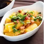 Mandioca Cozida com Bacon