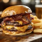 HAMBURGUESA DOBLE BACON CARAMELIZADA