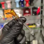 Piteira de Vidro Meleca Ambar B 7mm