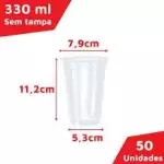 EMBALAGEM COPO 330ML COM 50 UN