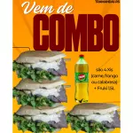 4 Carne/frango/calabresa+fruki 1.5L